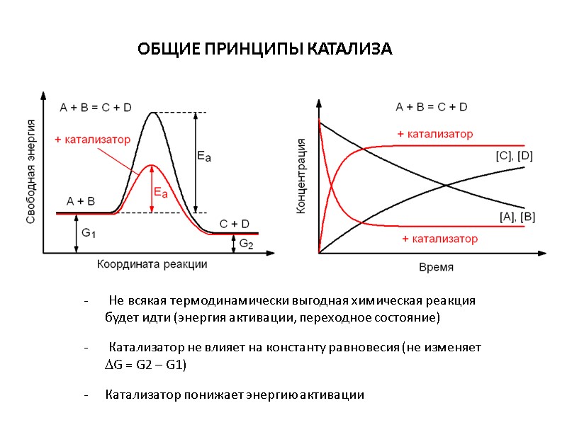 Не всякая термодинамически выгодная химическая реакция будет идти (энергия активации, переходное состояние)  